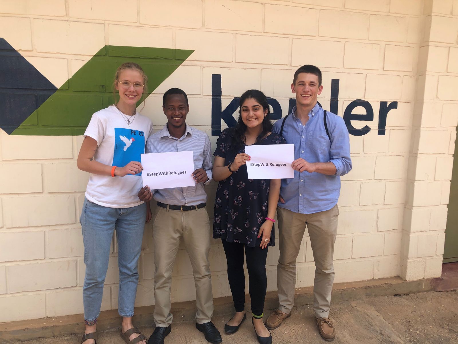 Kepler interns and Karoli, the head of the careers department, on World Refugee Day